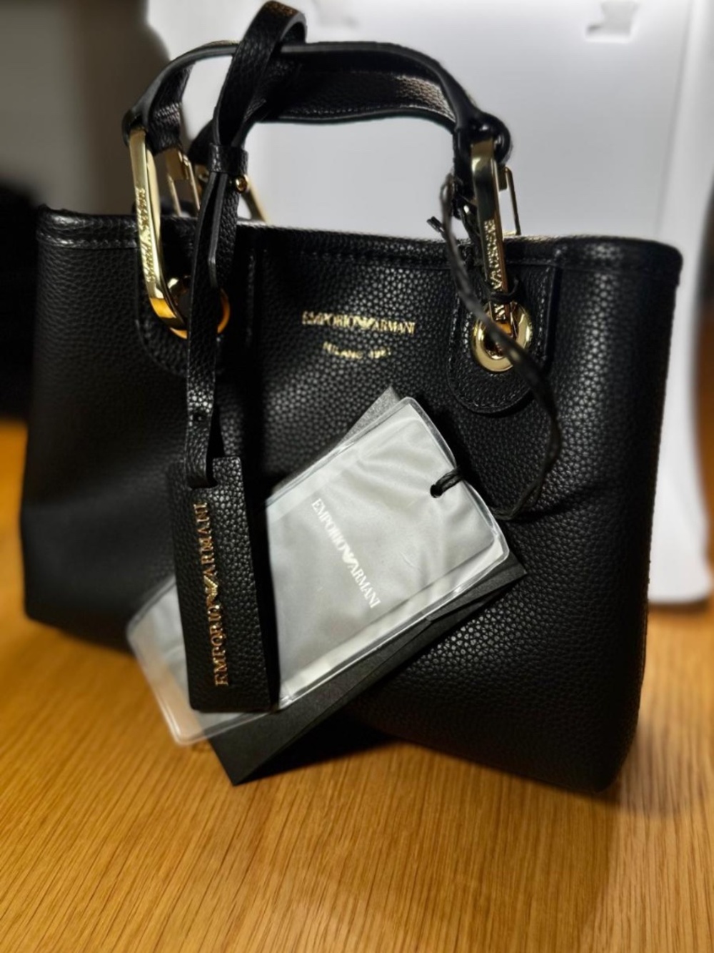Emporio Armani, black tote/shoulder bag – new, never used